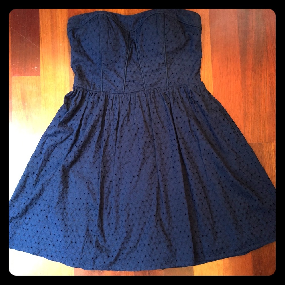 My Michelle Blue Eyelet Dress